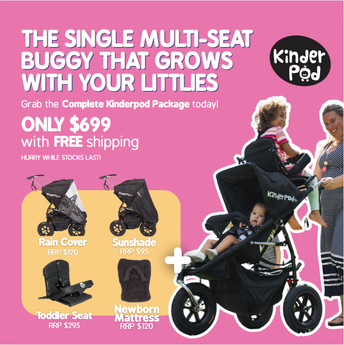 Single Stroller with FREE Toddler Seat, Rain cover, Sunshade, Baby Mattress & Delivery