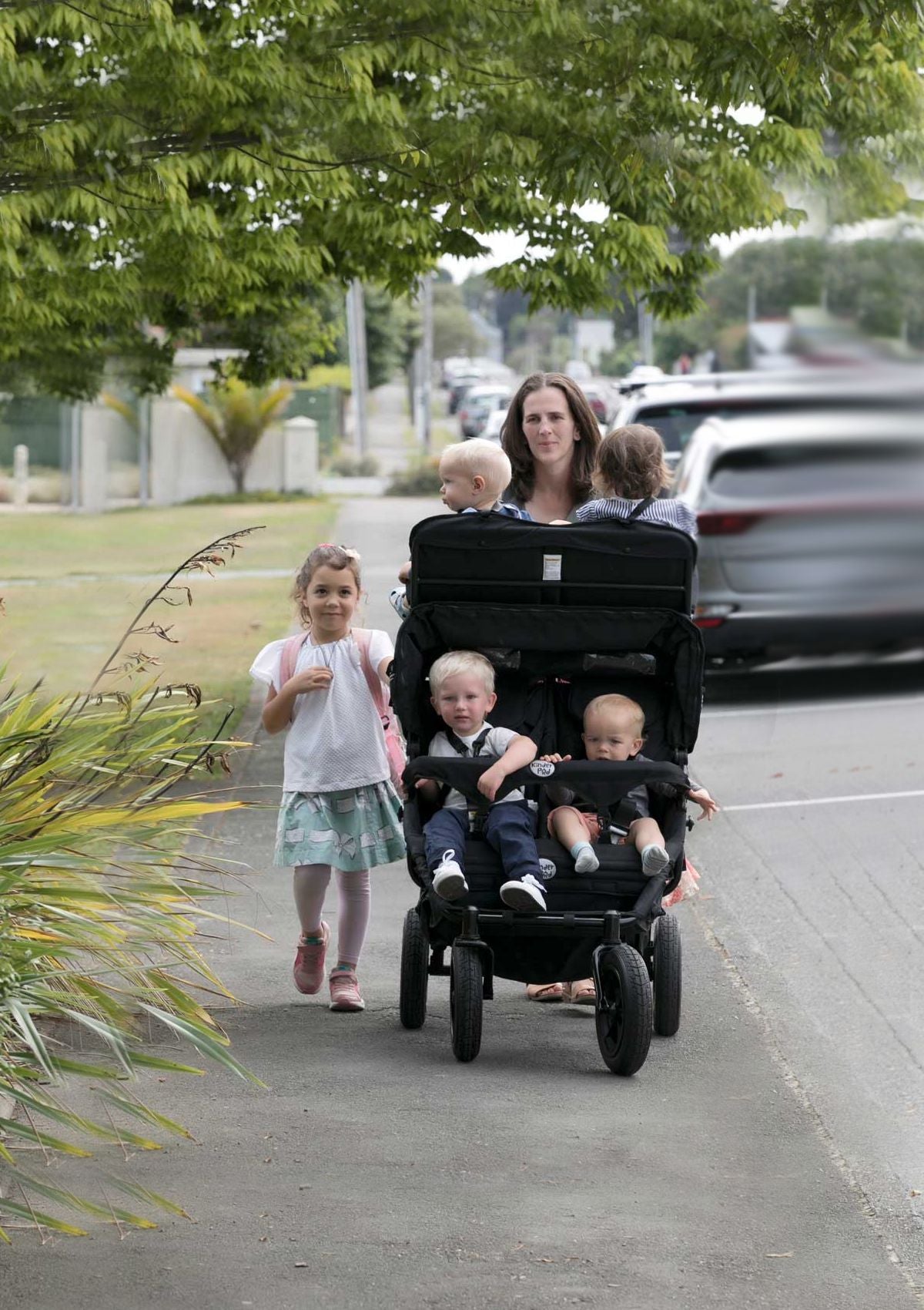 Three kid hot sale stroller