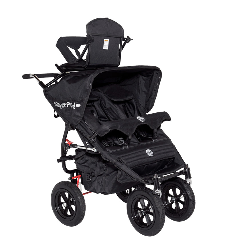 Double stroller with 3rd seat attachment hotsell