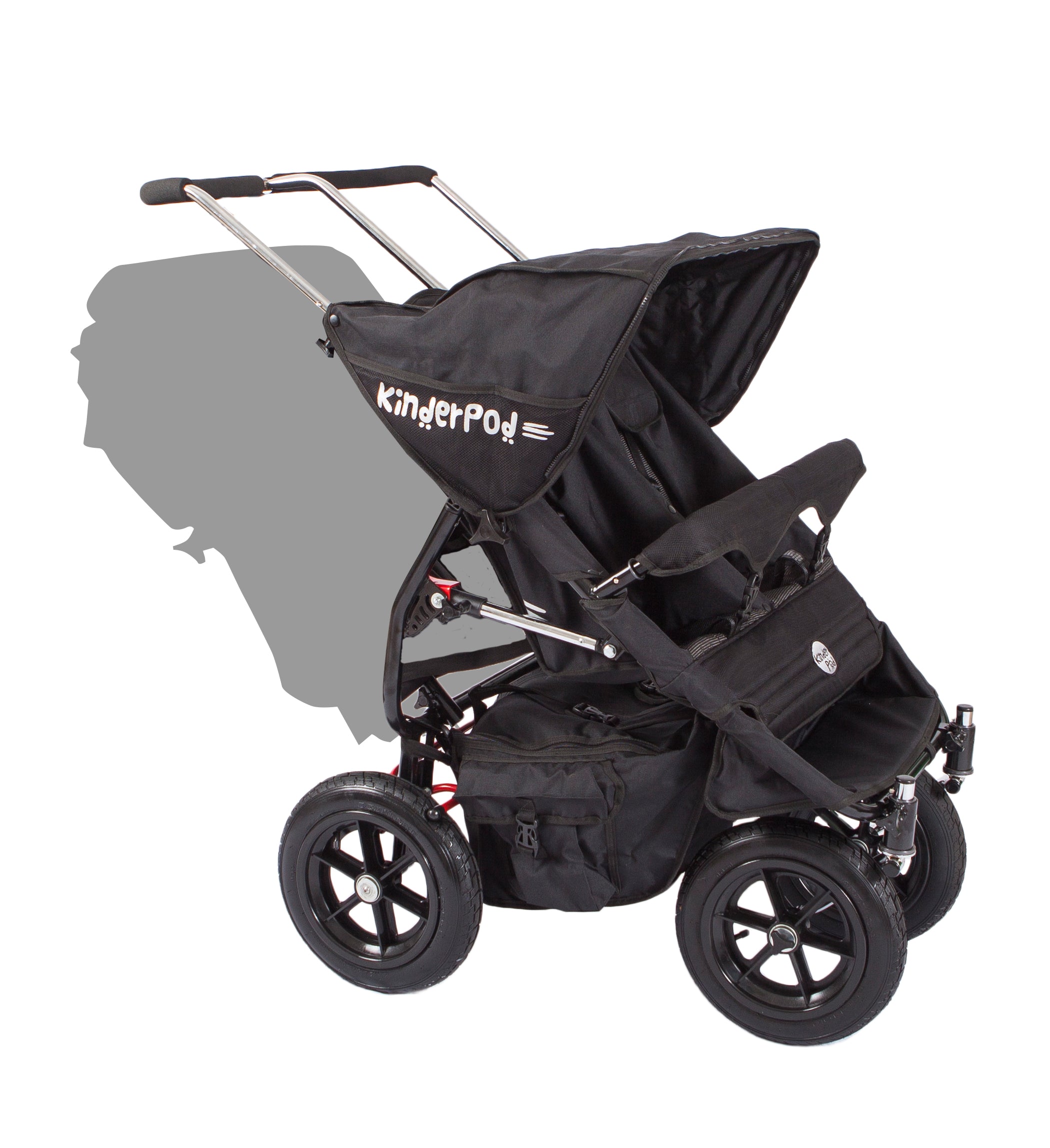 Double Seat Stroller - Double Recliner Baby Seat