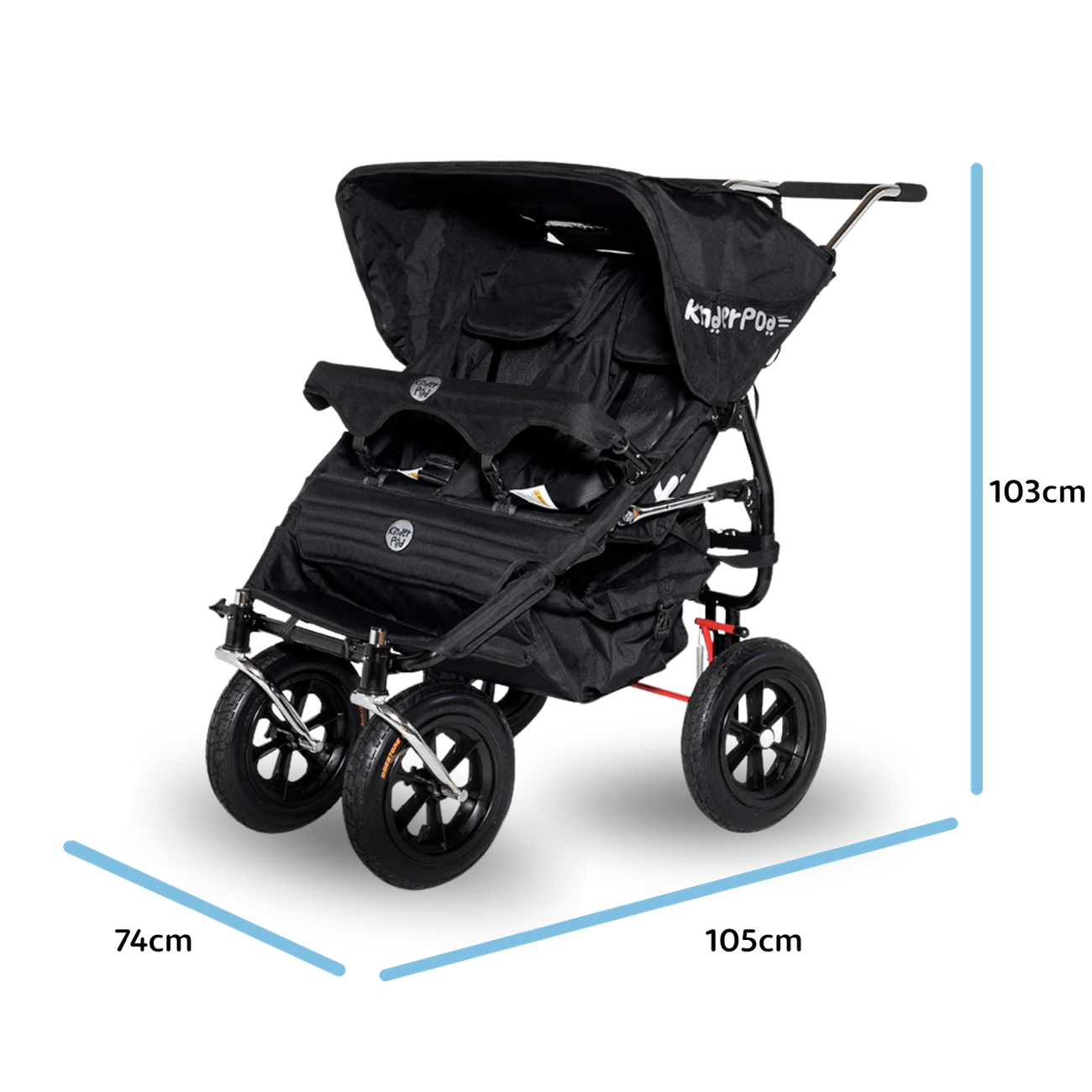 Multi Seat Stroller For Six (Double Toddler seat and Double Baby Recli – KinderPod